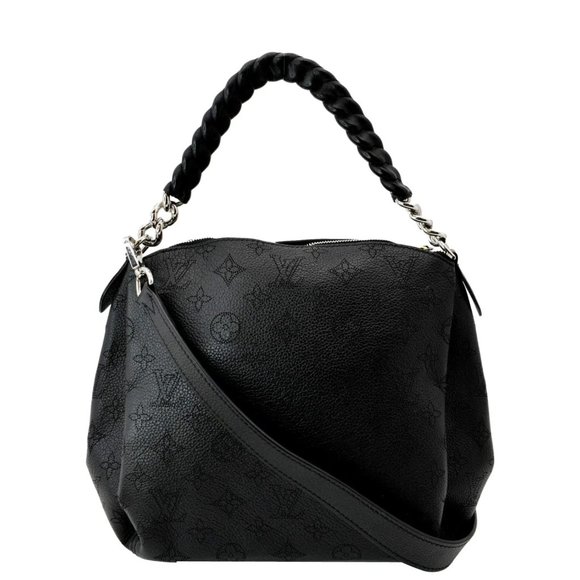 Louis Vuitton Handbags - LOUIS VUITTON  Babylone Monogram Mahina Leather Chain Shoulder Bag Black